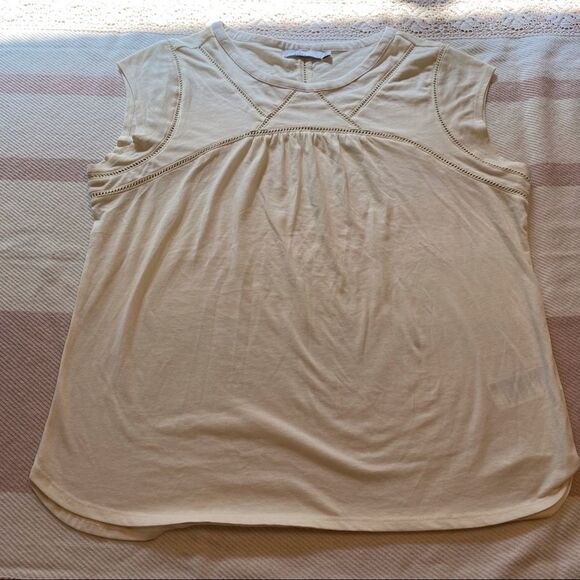 Prana Privi Cream Colored Top, Size Large - Picture 1 of 10